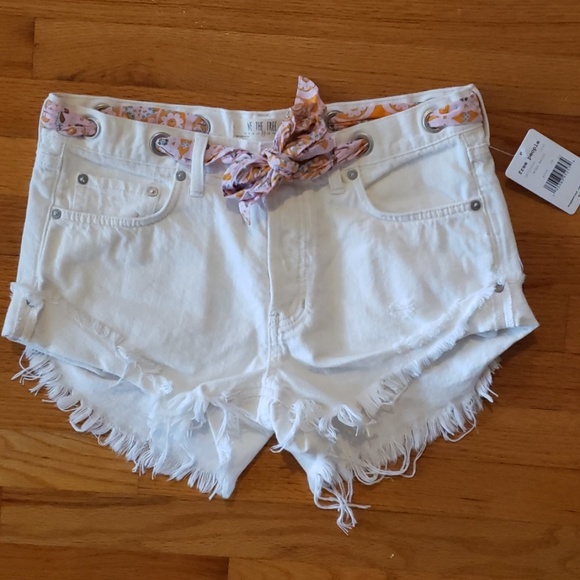 Free People Pants - Free People distressed high waisted shorts